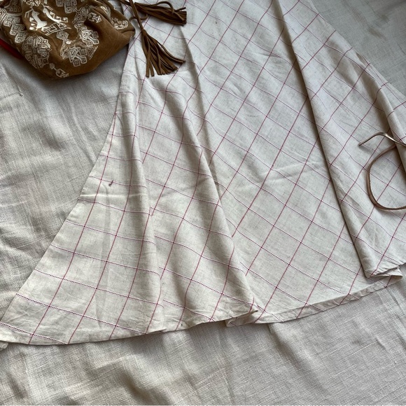 NWOT Indie Picks Off White Dress white red white checks - Picture 2 of 6